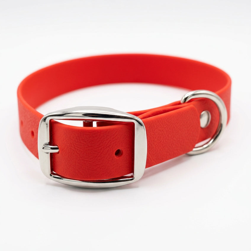 collier rouge Qimmi Gold biothane