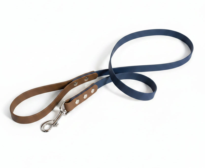 Handmade two-tone PVC 20mm Dog Leash – 135 cm – Qimmi Gold