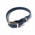 collier bleu marine pour petits chiens en biothane 