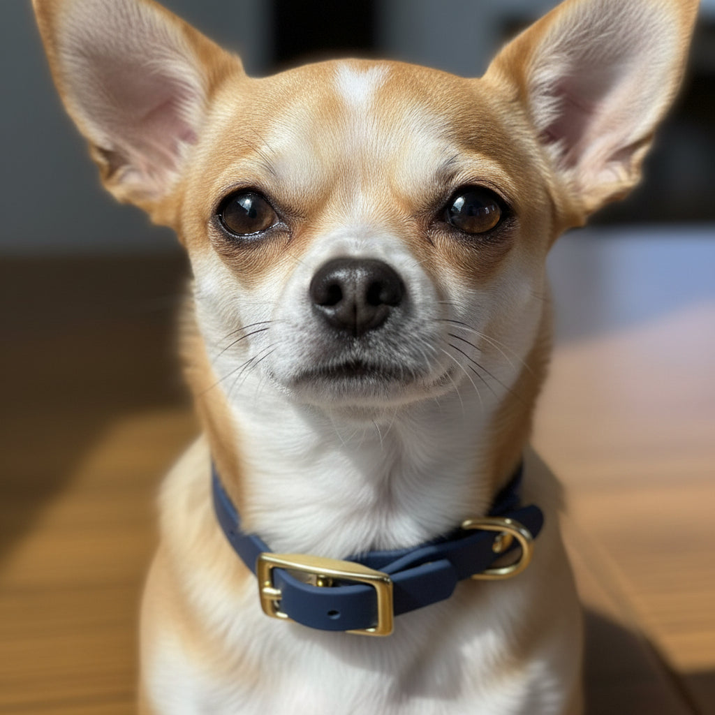 collier qimmi gold en pvc pour petit chien