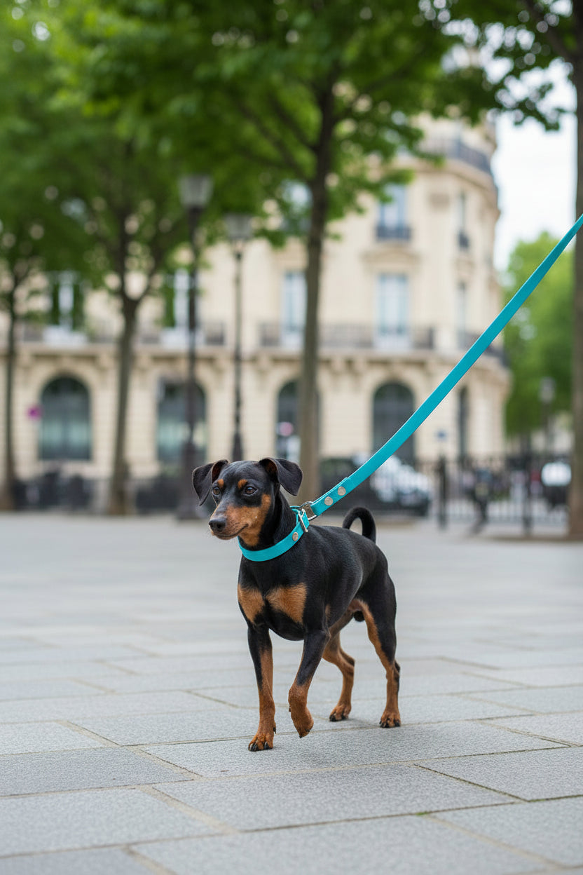 Laisse en pvc Qimmi gold - petit chien